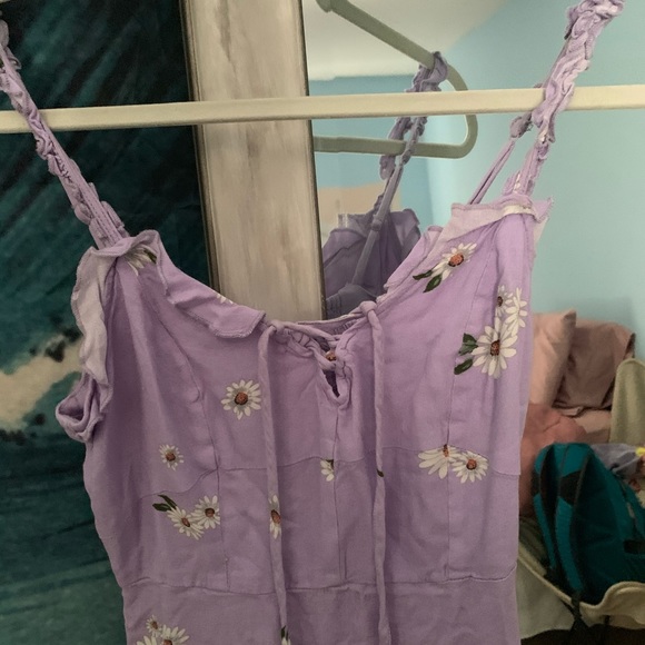 Aeropostale purple and white flowered mini dress - Picture 3 of 3